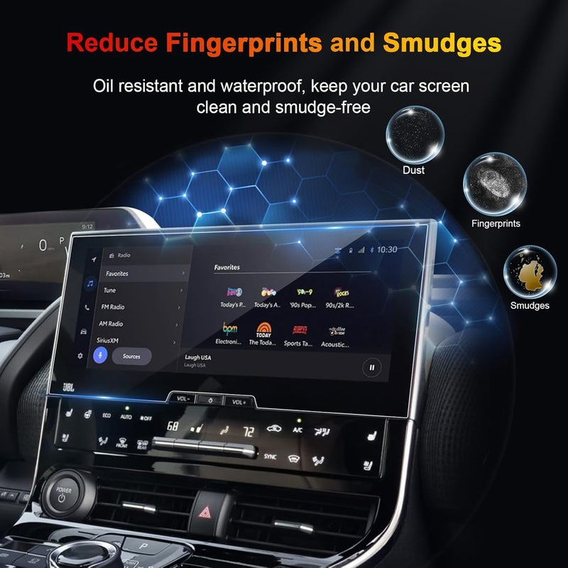 BSTW for 2024 Toyota bZ4X Screen Protector for 2023-2025 Subaru Solterra Limited/Touring & 2023-2025 Toyota bZ4X XLE 12.3-Inch Display Accessories Tempered Glass Protective Film (bZ4X 12.3-In HD) - Image 3